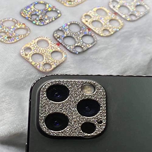 [2 Pack] בלינג קריסטל עדשת המצלמה מגן תואם עם iPhone 11/iPhone 12 מיני, LNtech נצנצים יהלום מצלמה אחורית כיסוי 3D בלינג